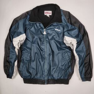 Wilson Vintage 90s Advantage Mens Colorblock 2 Pocket Lined Windbreaker Jacket M